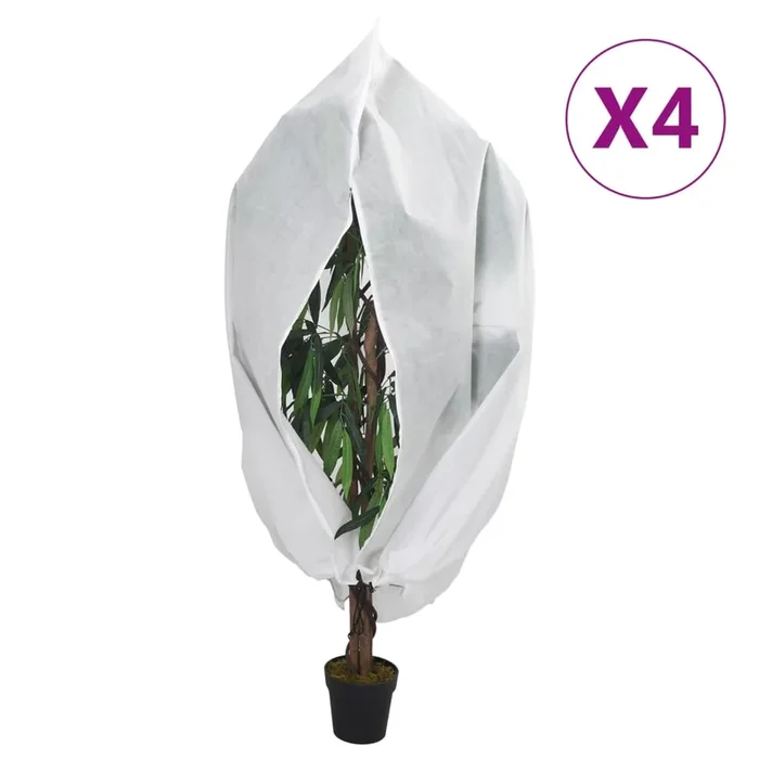 vidaXL Cubiertas para plantas con cremallera 4 uds 70 g/m² 2,36×2 m