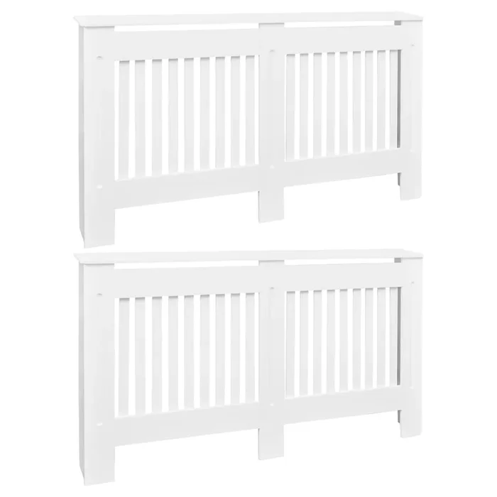 vidaXL Cubiertas para radiador 2 unidades MDF blanco 152 cm