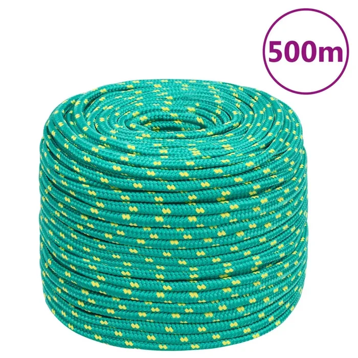 vidaXL Cuerda de barco polipropileno verde 8 mm 500 m