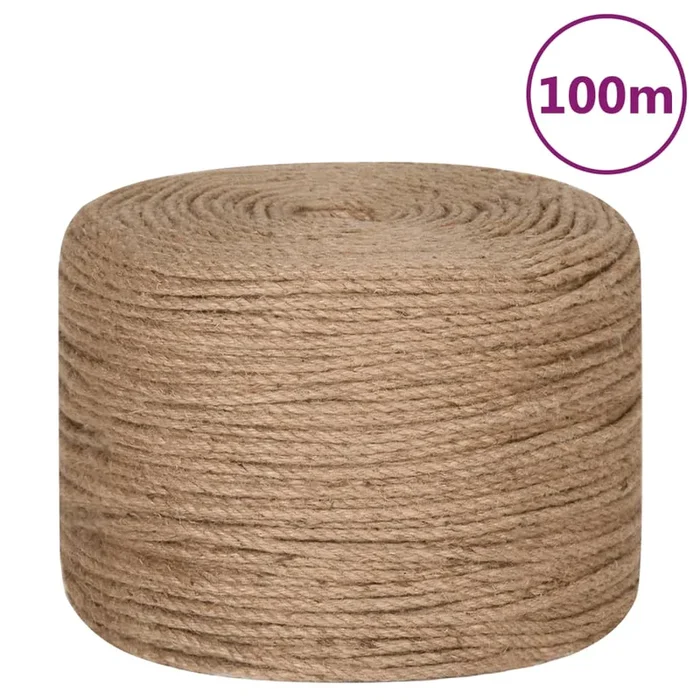 vidaXL Cuerda de yute 100 m de longitud y 8 mm de grosor