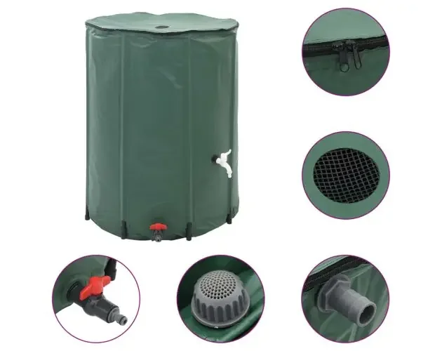 vidaXL depósito de agua de lluvia plegable con espita 1350 l | Brico Depôt Consegna Rapida