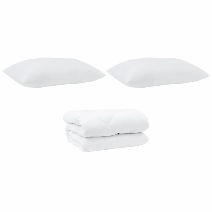 vidaXL Edredón con almohadas 3 pcs Microfibra y Plumas de Pato (25)
