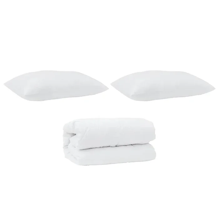 vidaXL Edredón con almohadas con almohada 3 pcs Microfibra (137)