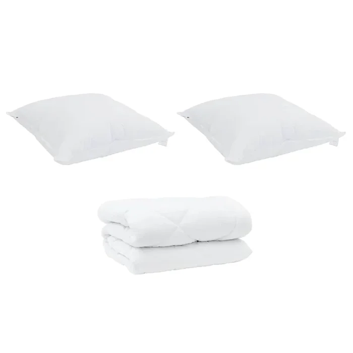 vidaXL Edredón de Invierno con almohada 3 pcs Microfibra (122)