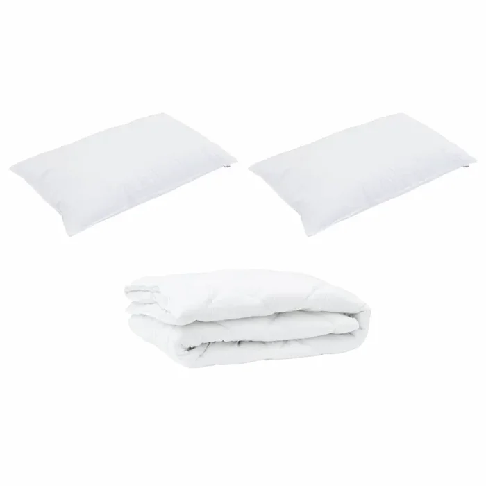 vidaXL Edredón de todas las estaciones con almohada 3 pcs Microfibra (39)