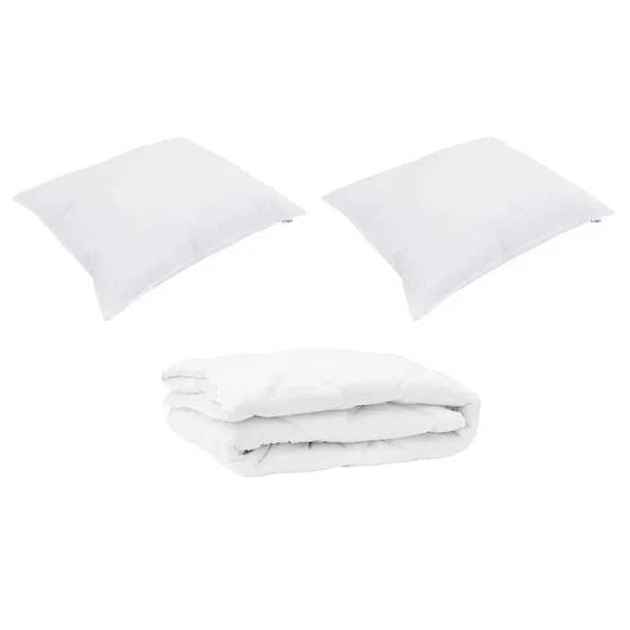 vidaXL Edredón de todas las estaciones con almohada 3 pcs Microfibra (67)