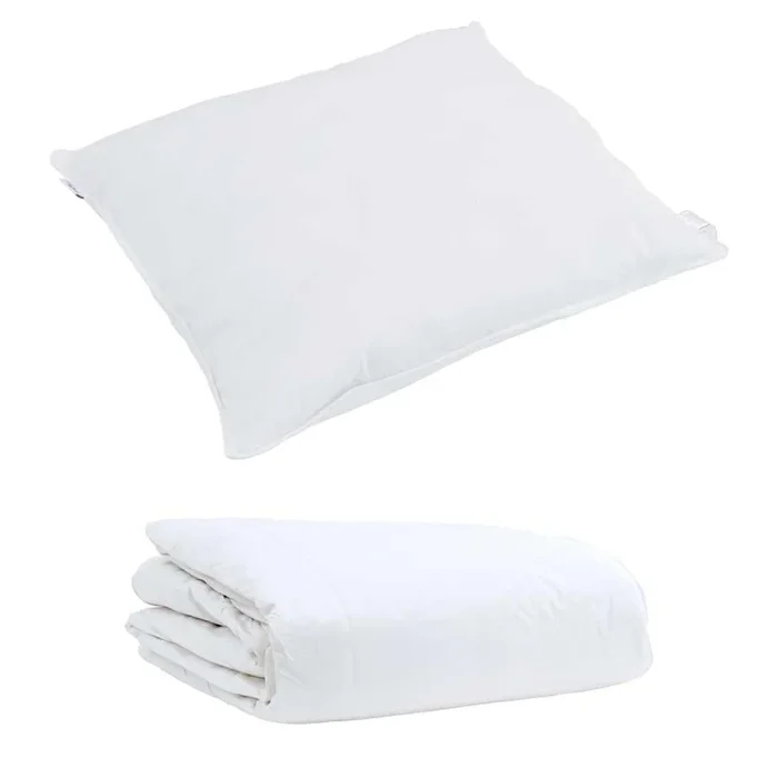 vidaXL Edredón de Verano con almohada 2 pcs Pluma de pato (9)
