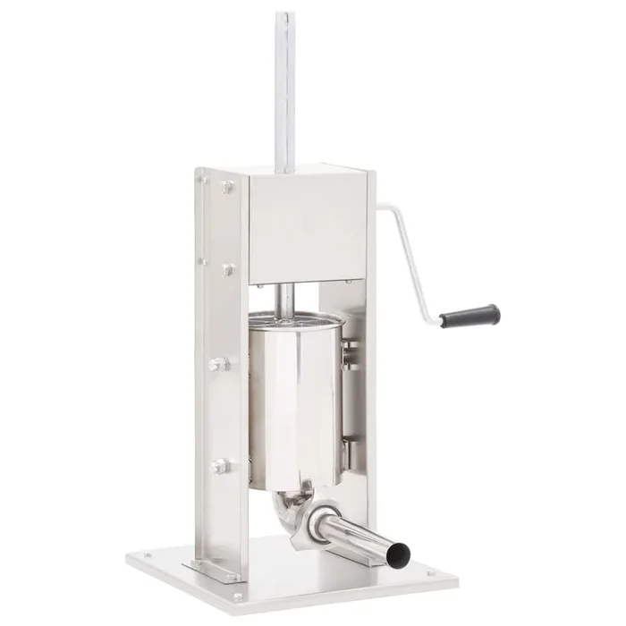 vidaXL Embutidora manual de acero inoxidable plateado 3 L