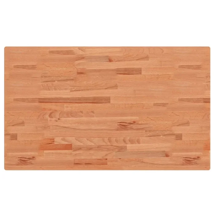 vidaXL Encimera de baño madera maciza de haya 100x60x1,5 cm