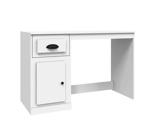 vidaXL escritorio con cajón madera contrachapada blanco 115x50x75 cm | Brico Depôt Originale