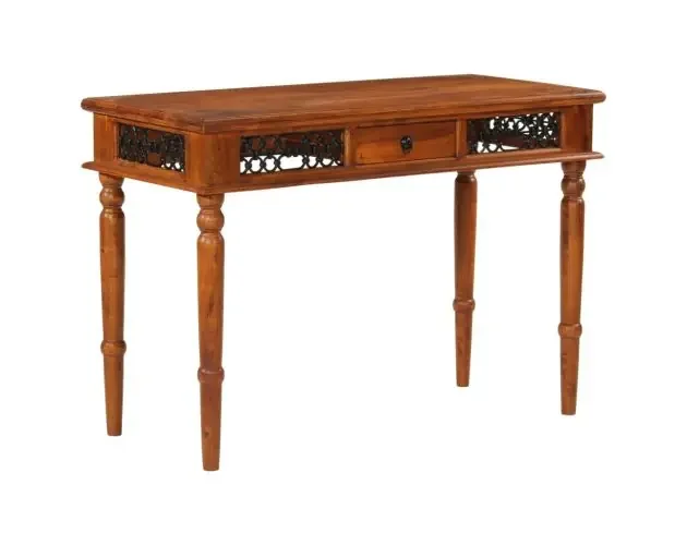 vidaXL escritorio con cajón madera maciza de acacia 110x50x76 cm | Brico Depôt Migliore Qualità
