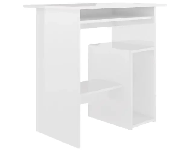 vidaXL escritorio de madera contrachapada blanco brillo 80x45x74 cm | Brico Depôt Solo Oggi