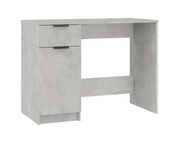 vidaXL escritorio de madera contrachapada gris hormigón 100x50x75 cm | Brico Depôt Migliore Qualità