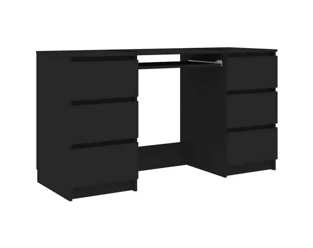 vidaXL escritorio de madera contrachapada negro 140x50x77 cm | Brico Depôt Sconto