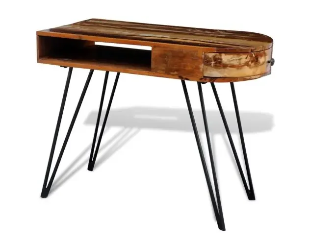 vidaXL escritorio de madera maciza reciclada con patas de hierro | Brico Depôt Compra Online