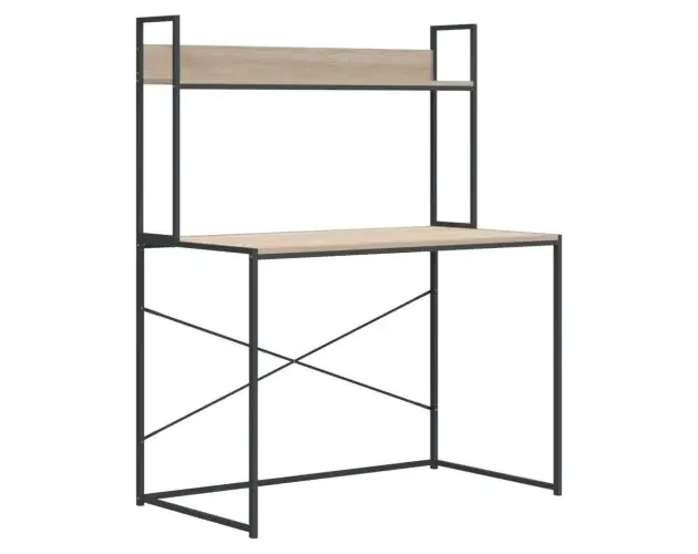 vidaXL escritorio de ordenador madera de ingeniería negro y roble | Brico Depôt Offerta Limitata