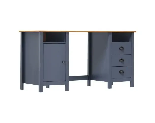 vidaXL escritorio hill range madera de pino gris 150x50x74 cm | Brico Depôt Saldi