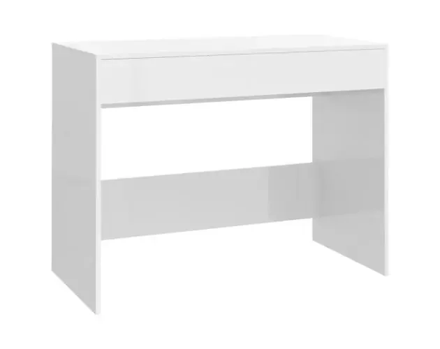 vidaXL escritorio madera contrachapada blanco brillante 101x50x76,5 cm | Brico Depôt Reso Gratuito