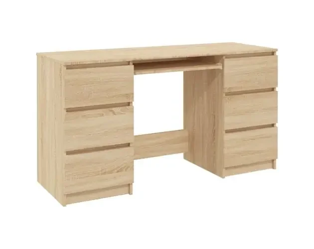vidaXL escritorio madera contrachapada color roble sonoma 140x50x77 cm | Brico Depôt Offerta Del Giorno