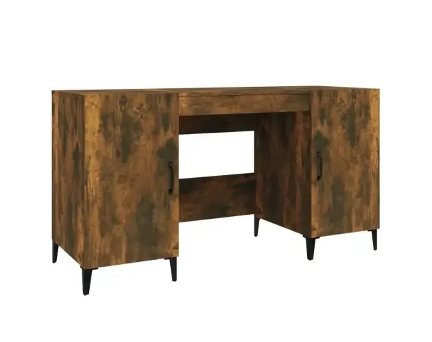 vidaXL escritorio madera contrachapada roble ahumado 140x50x75 cm | Brico Depôt Miglior Prezzo