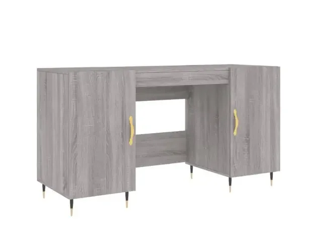 vidaXL escritorio madera de ingeniería gris sonoma 140x50x75 cm | Brico Depôt Ultime Pezzi