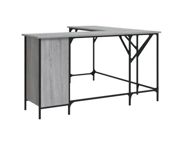 vidaXL escritorio madera de ingeniería gris sonoma 141x141x75 cm | Brico Depôt Lusso