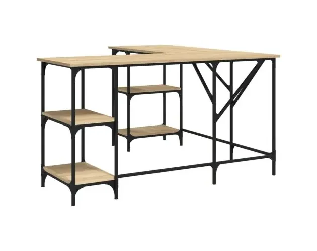 vidaXL escritorio madera de ingeniería roble sonoma 139x139x75 cm | Brico Depôt Spedizione Espresso