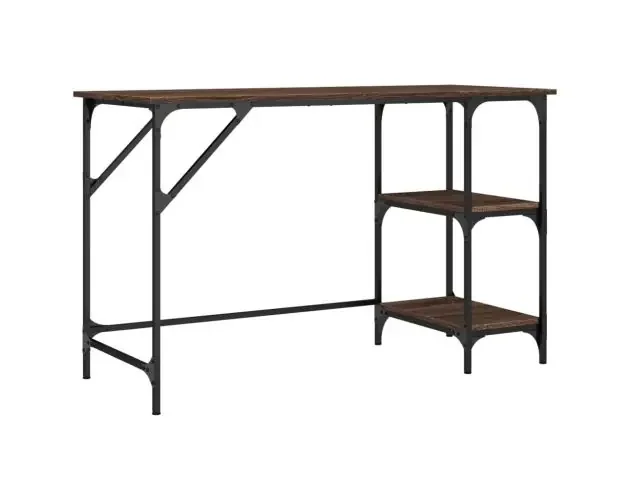 vidaXL escritorio metal y madera ingeniería marrón roble 120x50x75 cm | Brico Depôt All’Ingrosso