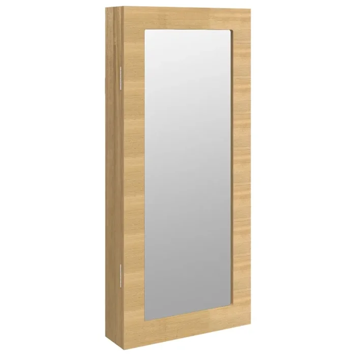 vidaXL Espejo con joyero de pared 30×8,5×67 cm