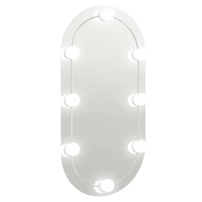 vidaXL Espejo con luces LED vidrio ovalado 80×40 cm
