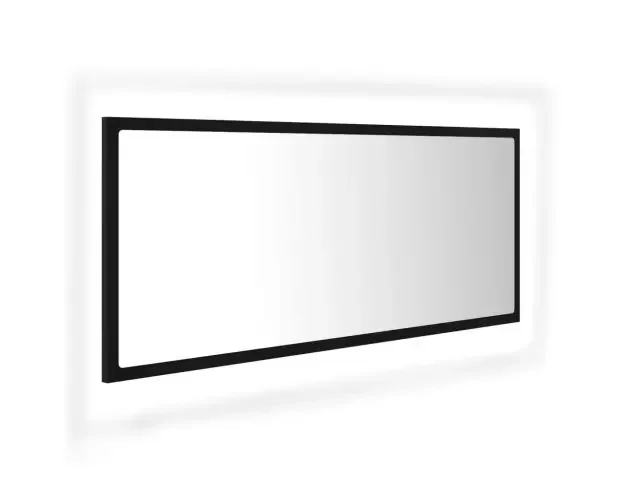 vidaXL espejo de baño LED acrílico negro 100×8,5×37 cm | Brico Depôt Subito Disponibile