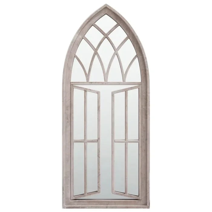 vidaXL Espejo de hierro color arena para uso interior 70×30 cm (2)