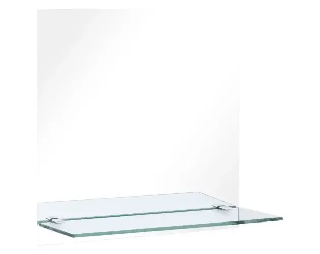 vidaXL espejo de pared con estante de vidrio templado 50×50 cm | Brico Depôt Offerta