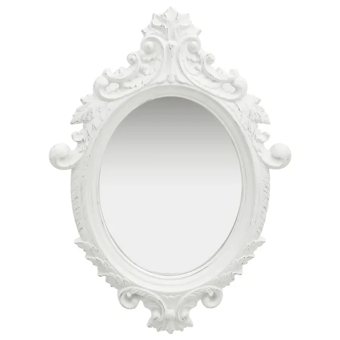 vidaXL Espejo de pared estilo castillo blanco 56×76 cm