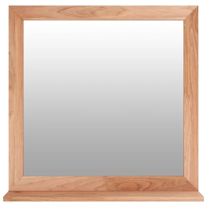 vidaXL Espejo de pared madera maciza nogal 55×55 cm