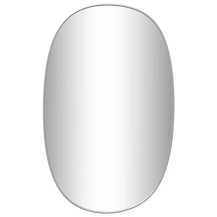 vidaXL Espejo de pared plateado 80×50 cm