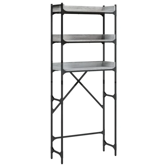 vidaXL Estantería lavadora madera ingeniería gris Sonoma 67x25x163 cm