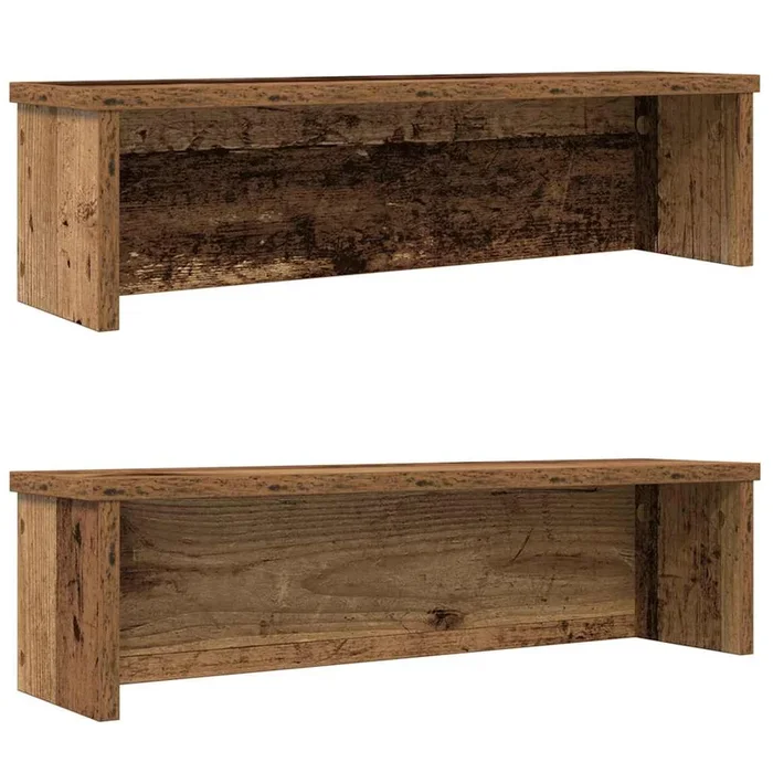 vidaXL Estantes de cocina apilables 2 uds madera vieja 50x15x16 cm