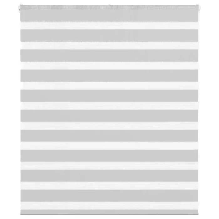 vidaXL Estor cebra gris claro 130x100cm tejido ancho 125,9cm poliéster