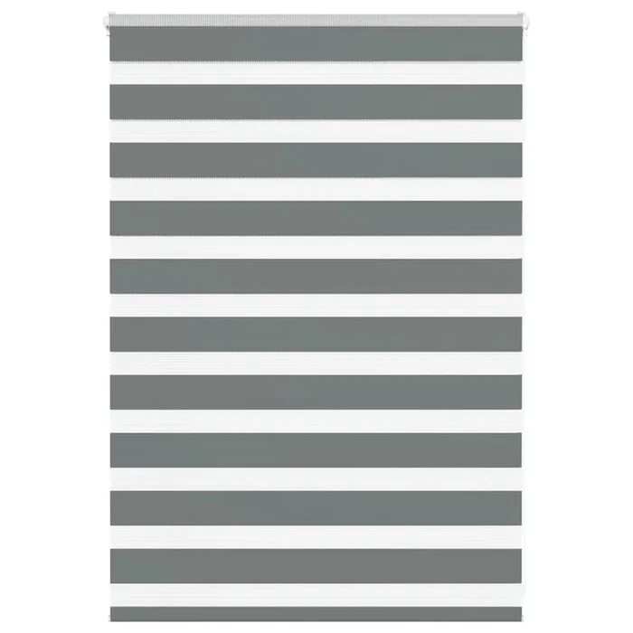 vidaXL Estor cebra gris oscuro 100x100cm tejido ancho 95,9cm poliéster