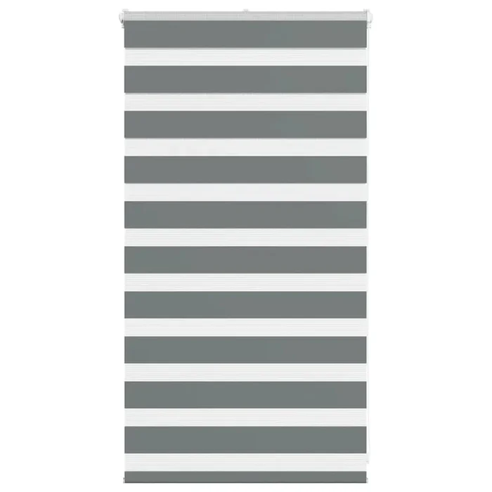 vidaXL Estor cebra gris oscuro 70x100cm tejido ancho 65,9 cm poliéster