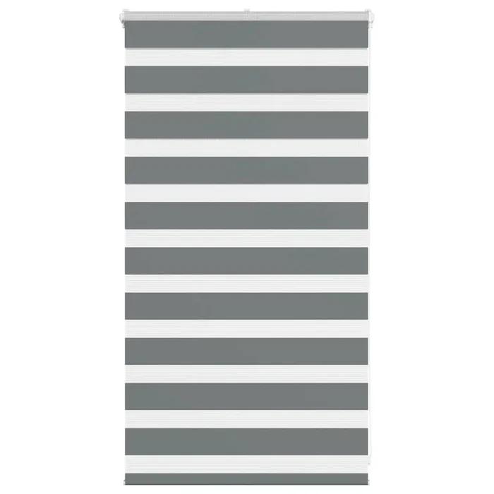 vidaXL Estor cebra gris oscuro 75x100cm tejido ancho 70,9 cm poliéster