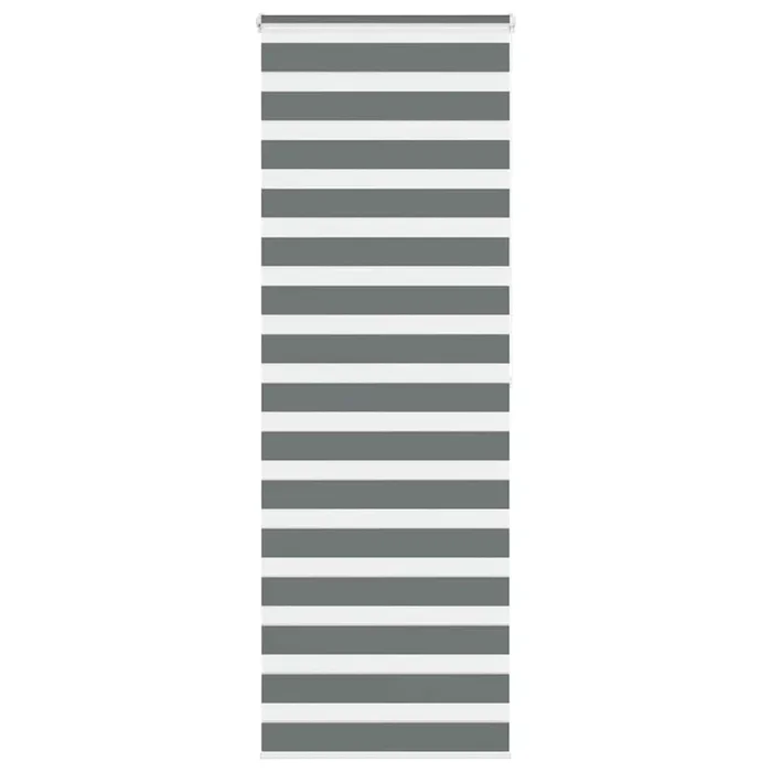 vidaXL Estor cebra gris oscuro 85x200cm tejido ancho 80,9 cm poliéster