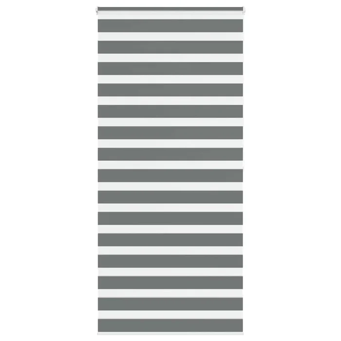 vidaXL Estor cebra gris oscuro 95x200cm tejido ancho 90,9 cm poliéster