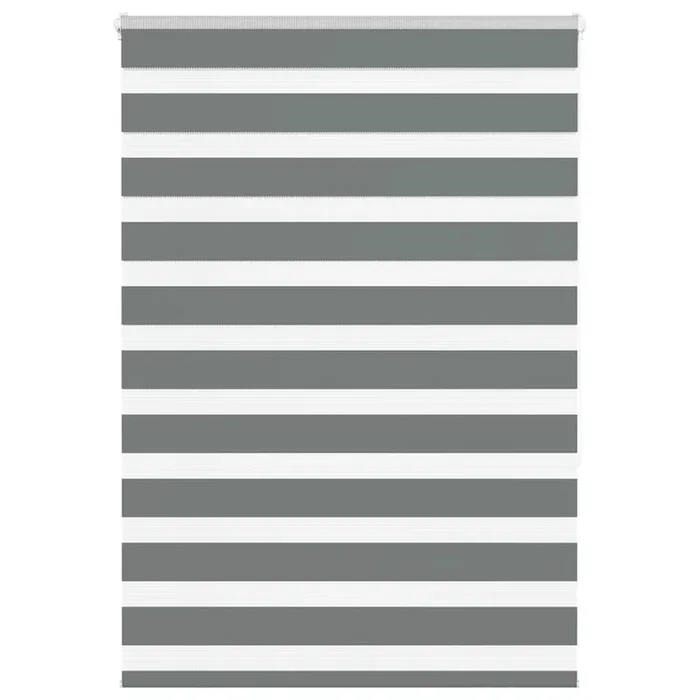 vidaXL Estor cebra gris oscuro tejido ancho 100,9 cm poliéster