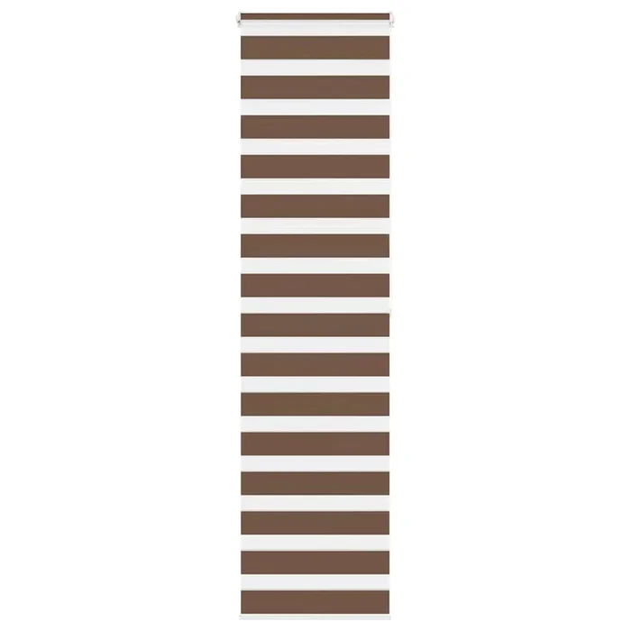 vidaXL Estor cebra marrón 65×200 cm tejido ancho 60,9 cm poliéster