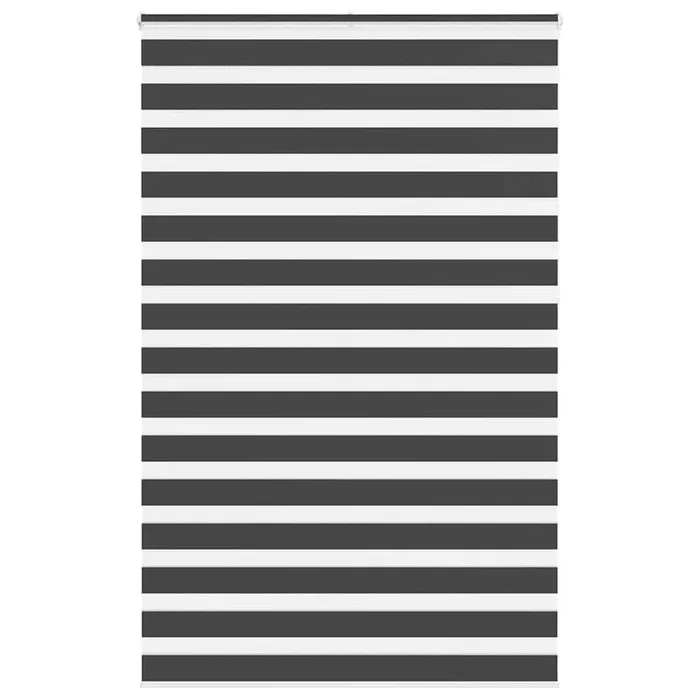 vidaXL Estor cebra negro 145×230 cm tejido ancho 140,9 cm poliéster