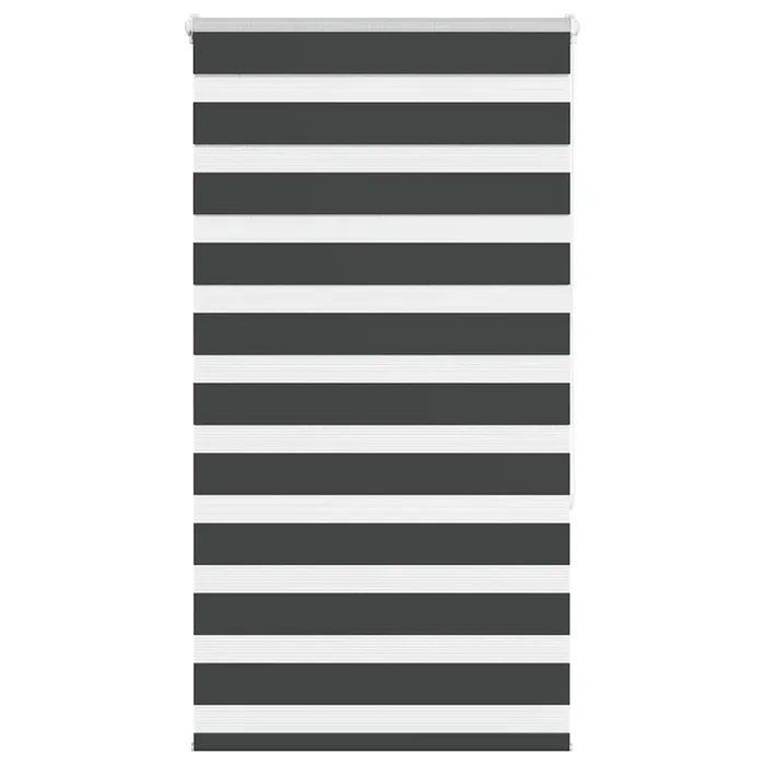 vidaXL Estor cebra negro 80×150 cm tejido ancho 75,9 cm poliéster