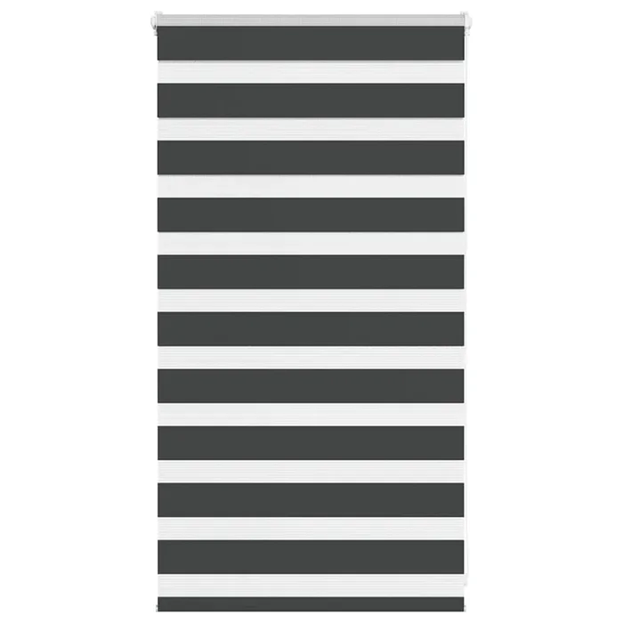 vidaXL Estor cebra negro 85×100 cm tejido ancho 80,9 cm poliéster