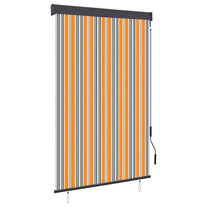 vidaXL Estor enrollable de exterior amarillo y azul 120×250 cm